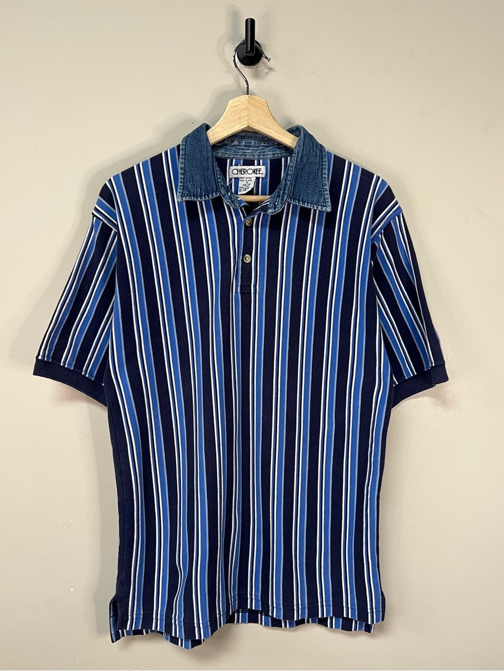 90s Cherokee Striped Polo Shirt